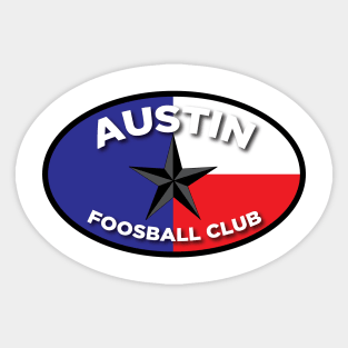 Austin Foosball Club Texas Flag Oval Sticker